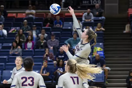 Caylee Parker spikes a ball