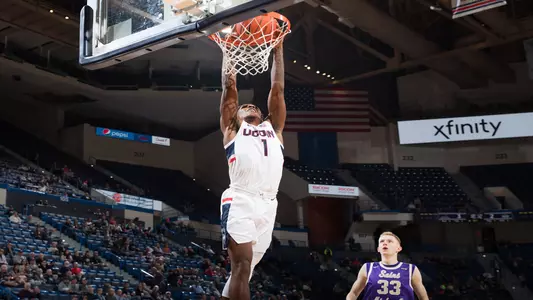 Christian Vital dunks against St. Michael's