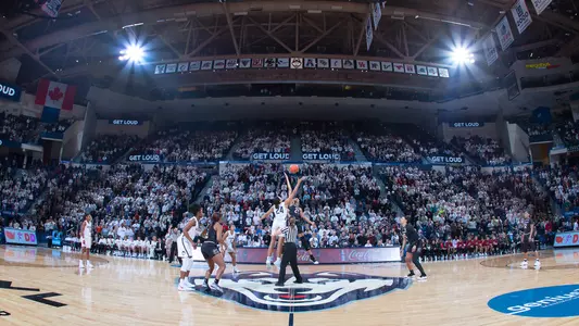 The Huskies tip off vs. South Carolina