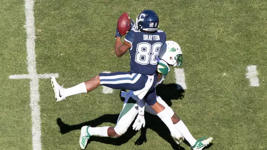 Matt Drayton catches a pass against USF on October 5.