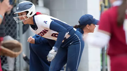 Briana and coach low fives