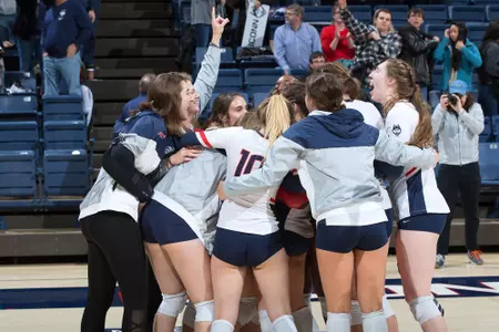celebration in circle on court 2018