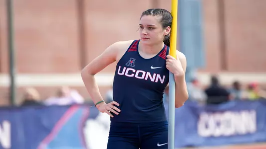 Emma Chee gets ready to pole vault