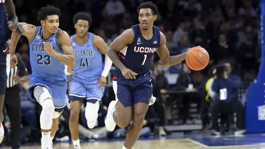 Christian Vital takes the ball up the court against Villanova