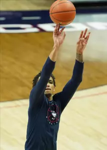 James Bouknight during pregame warmups on November 25, 2020