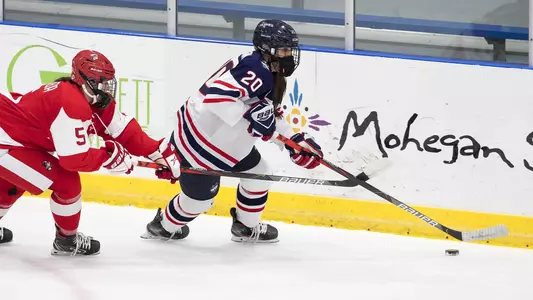 Claire Peterson skates against BU on December 11, 2020.