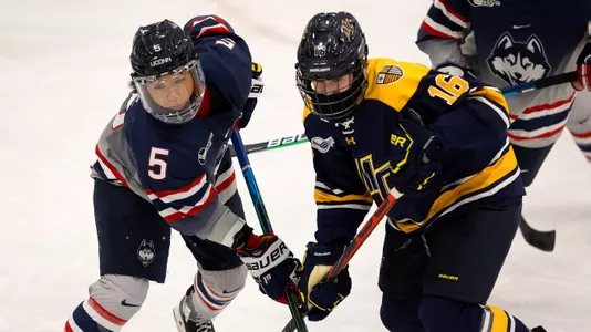 Camryn Wong skates against Merrimack on December 18, 2020.