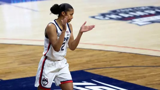 Evina Westbrook against Xavier on December 19, 2020.