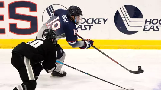 Brian Rigali skates against Providence on December 28, 2020.