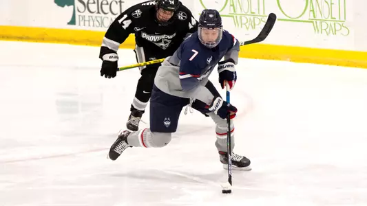 Jonny Evans skates into the Providence zone on December 28, 2020.