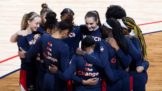 The Huskies prior to their game against DePaul on December 29, 2020.