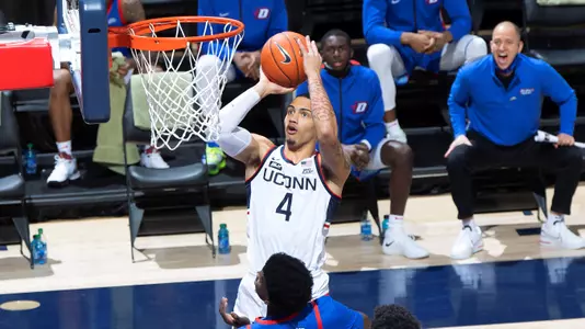 Tyrese Martin takes a shot against DePaul on December 30, 2020.