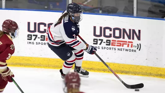 Danika Pasqua skates against BC on December 4 in Storrs.
