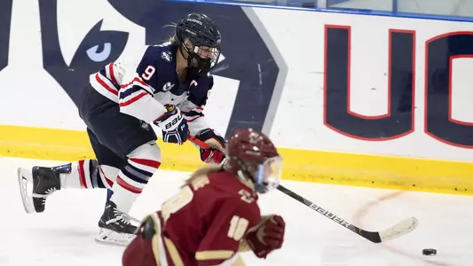 Natalie Snodgrass skates against BC on December 4 in Storrs.