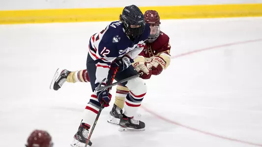 Coryn Tormala skates against BC on December 4 in Storrs.