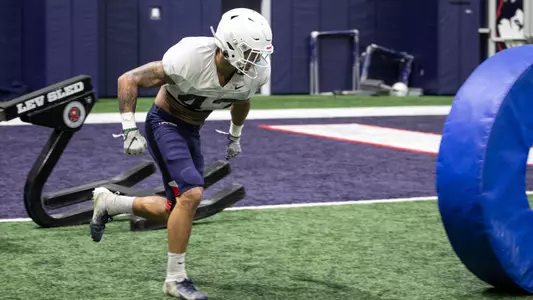 Jackson Mitchell during 2020 spring practice