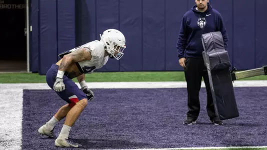 Jackson Mitchell during 2020 spring practice
