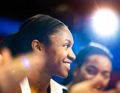 The Connecticut Huskies take on the Temple Owls during the 2020 American Athletic Conference Women’s Basketball Championship at Mohegan Sun on Friday March for , 2020.(Dustin Satloff/American Athletic Conference)