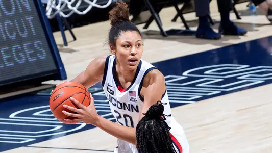 Olivia Nelson-Ododa against Georgetown on January 23, 2021.