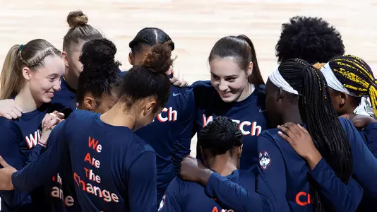 The Huskies prior to their game against DePaul on December 29, 2020.