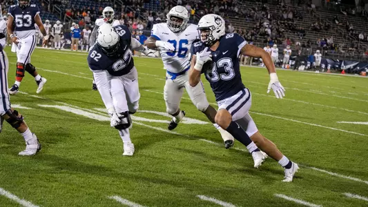 Brandon Niemenski runs towards the end zone against MTSU on October 22.