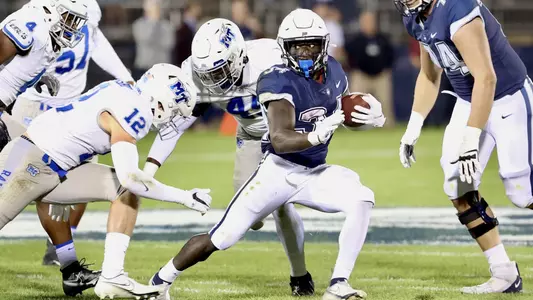 Kevin Mensah rushes against MTSU on October 22.