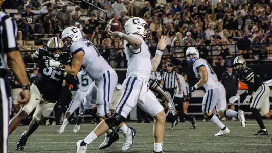 Steven Krajewski throws a pass against Vanderbilt