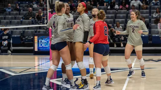 Jasmine Davis celebrating with Caylee Parker