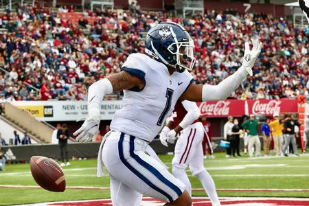 Keelan Marion after scoring a TD against UMass