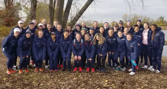 The women's rowing team at the NYRA Invitational