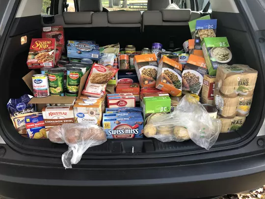 Items that the rowing programs donated towards the Coventry food bank