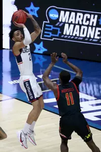 James Bouknight shoots against Maryland