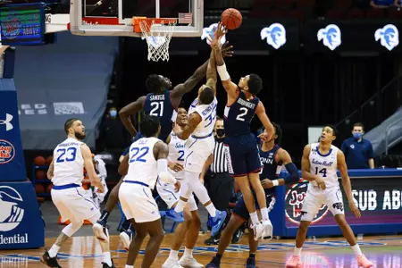 Bouknight goes up for a rebound