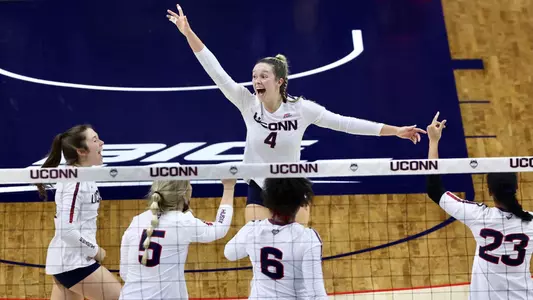 Caylee Parker celebrating after a point