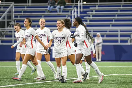 Oct. 27, 2022; Storrs, Connecticut, USA; UConn Huskies during a Big East conference matchup between Seton Hall and UConn at Joseph J. Morrone Stadium.  The Huskies picked up a 4-0 victory over the Pirates. Photo by Brian Foley for Clarus Multimedia.