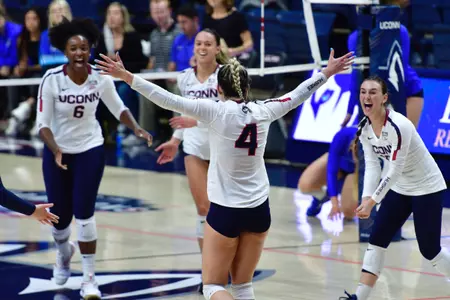 Photo by Mike Orazzi for Claus Multi Media
Creighton University vs UConn during Big East Women’s Volleyball at the Harry A. Gampel Pavillon in Storrs, Conn. on Friday, October 7, 2022.