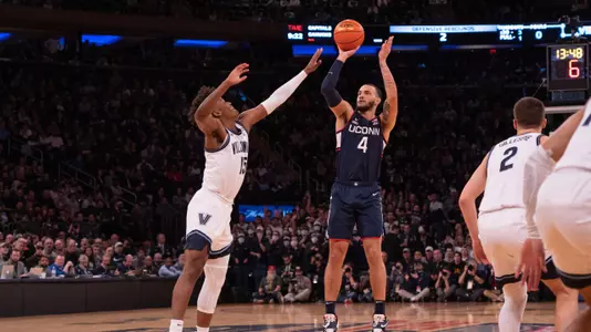 Tyrese Martin makes a three-pointer against Villanova during the BIG EAST Tournament semifinal.
