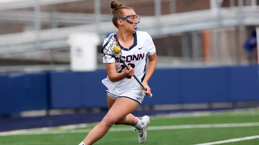 Susan Lafountain cradling the ball