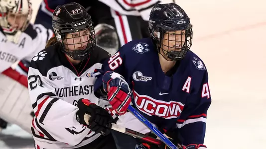 Danielle Fox against Northeastern in the Hockey East Championship.