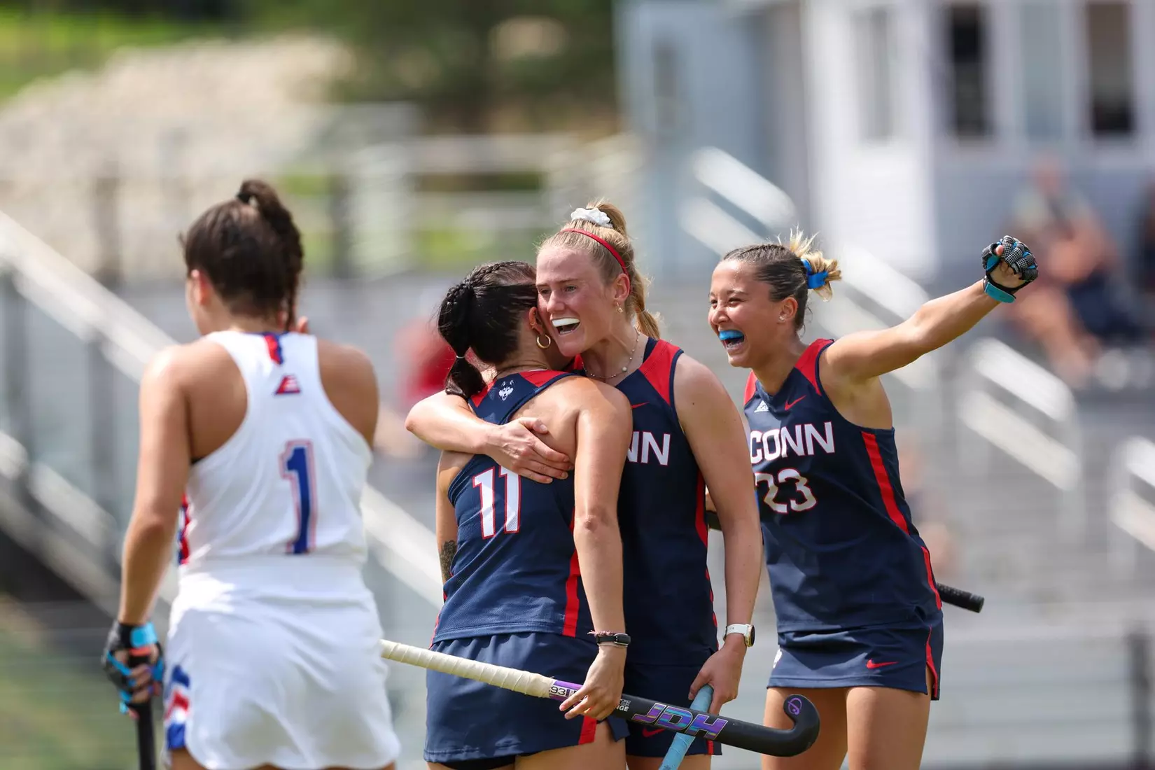 UConn field hockey captured a 2-0 match shortened victory against UMass Lowell in its season opener