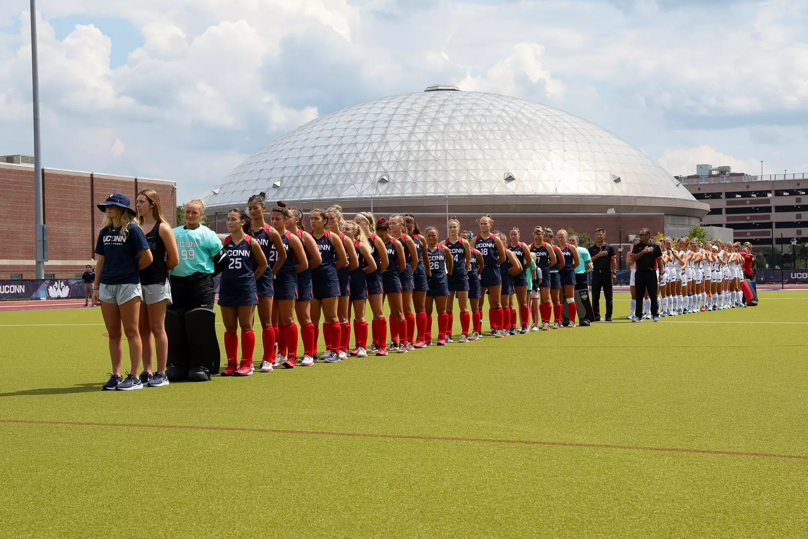 UConn field hockey captured a 2-0 match shortened victory against UMass Lowell in its season opener