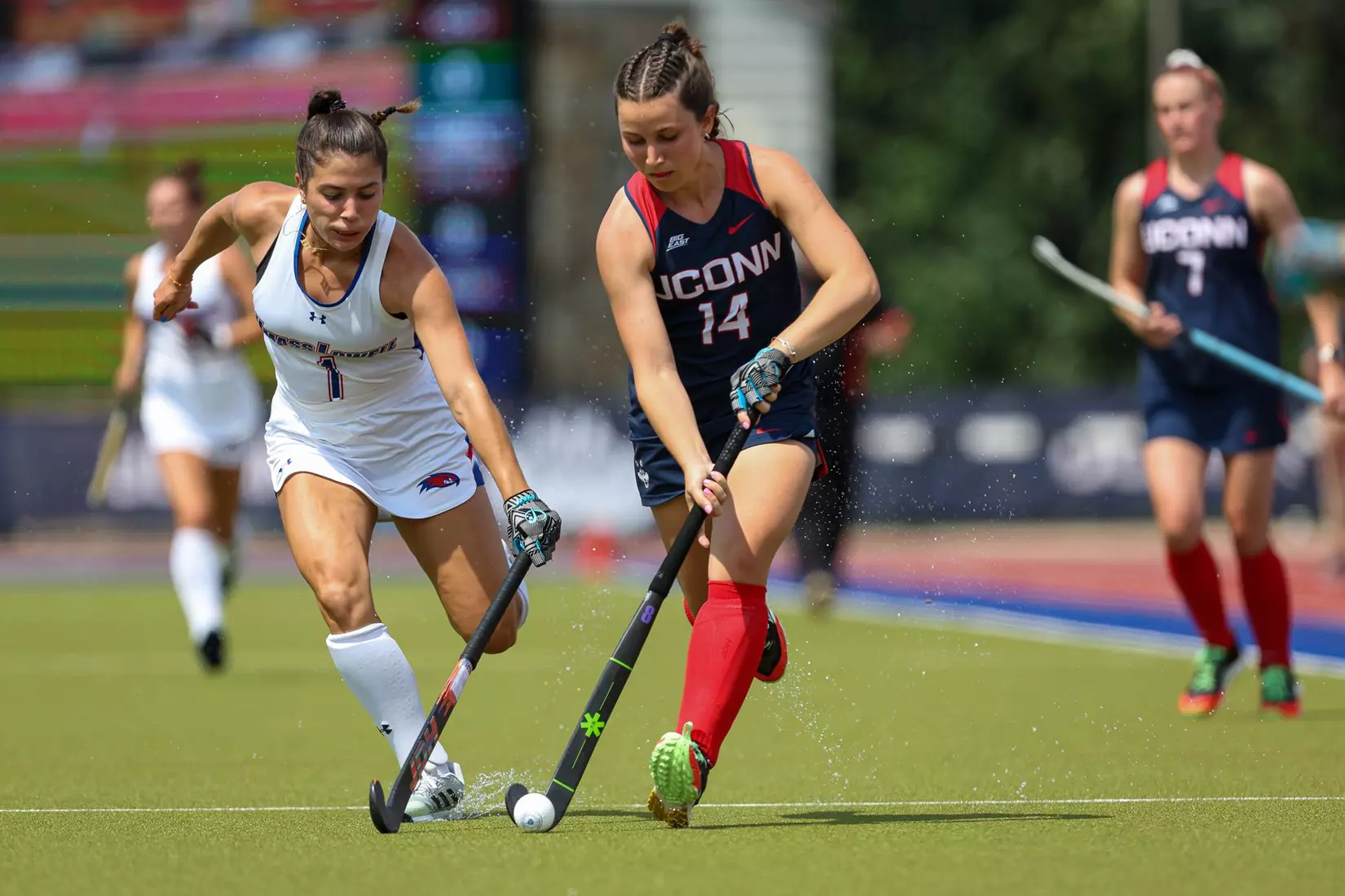 UConn field hockey captured a 2-0 match shortened victory against UMass Lowell in its season opener