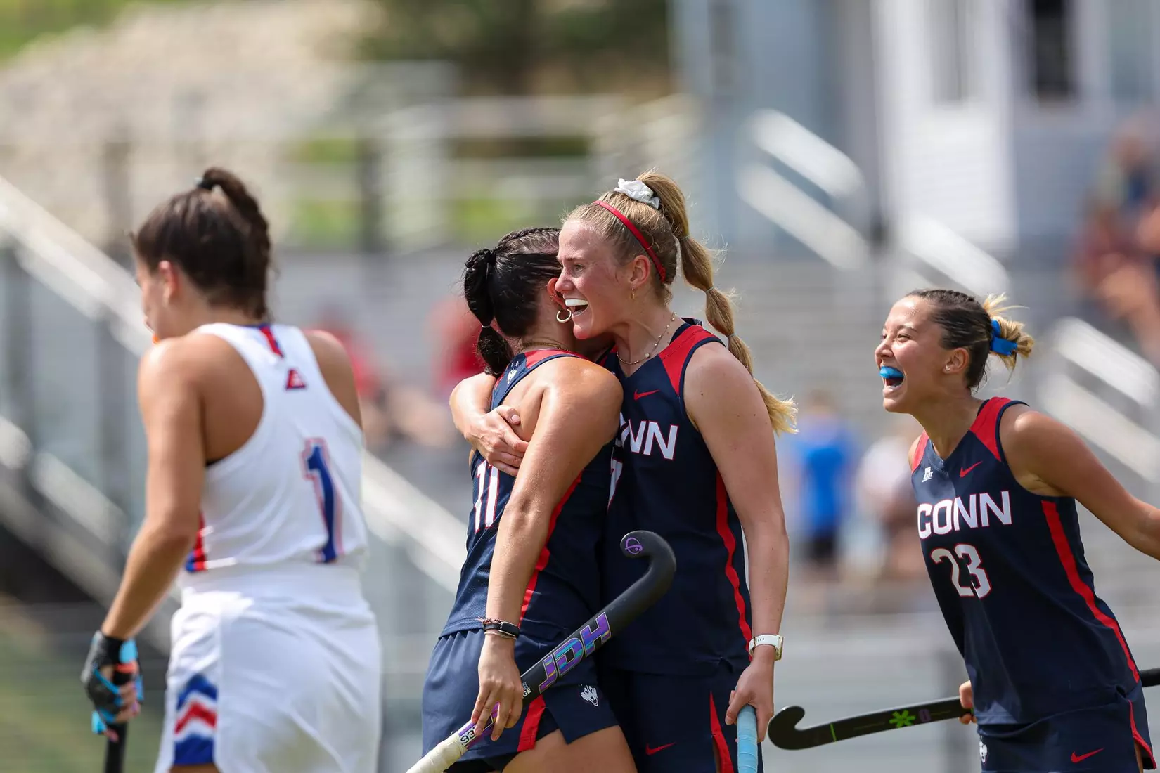 UConn field hockey captured a 2-0 match shortened victory against UMass Lowell in its season opener