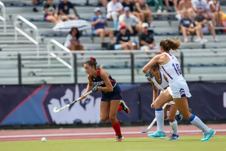 UConn field hockey captured a 2-0 match shortened victory against UMass Lowell in its season opener