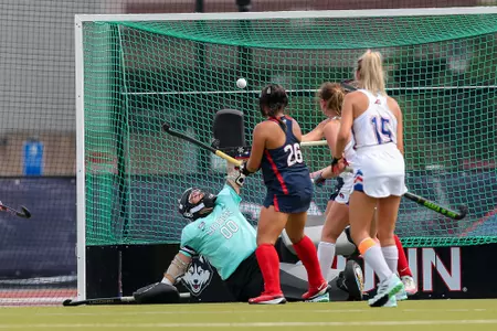 UConn field hockey captured a 2-0 match shortened victory against UMass Lowell in its season opener