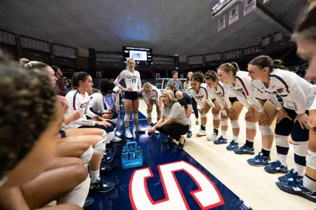 Coach Ellen Talks to Team during Timeout