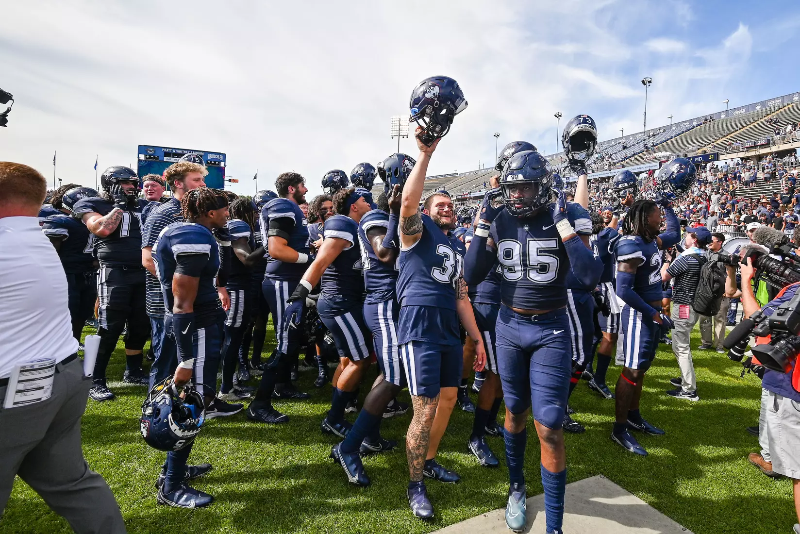 NCAA DI Football- 2022 - CCSU at UConn, Rentschler Field, East Hartford, Connecticut.