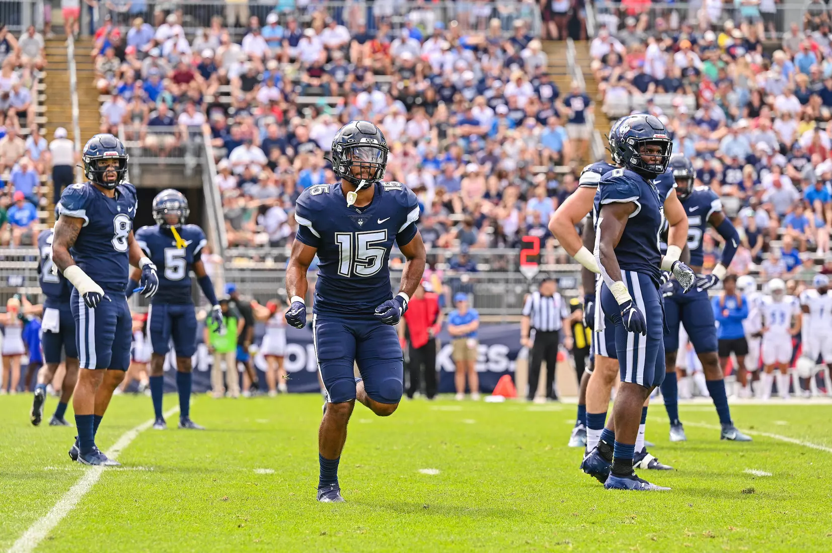 NCAA DI Football- 2022 - CCSU at UConn, Rentschler Field, East Hartford, Connecticut.
