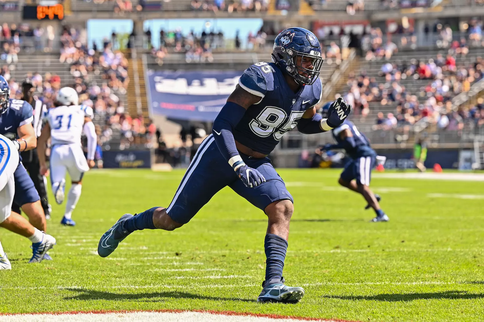 NCAA DI Football- 2022 - CCSU at UConn, Rentschler Field, East Hartford, Connecticut.