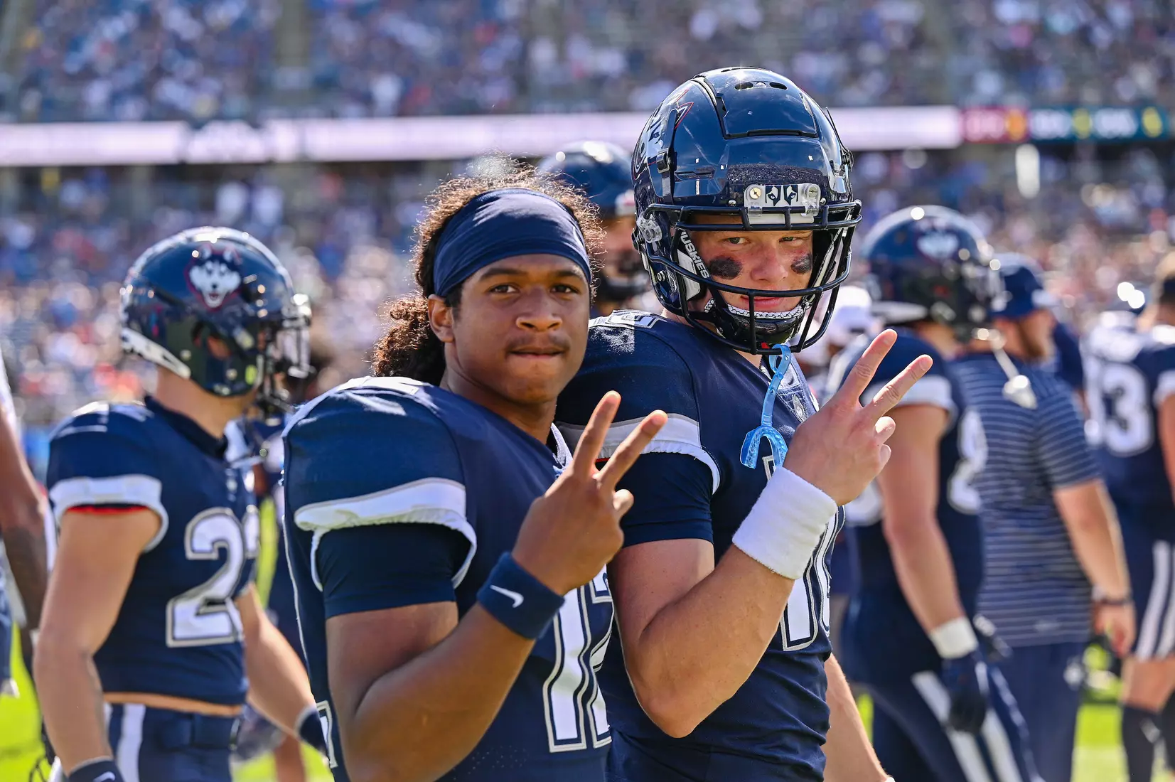 NCAA DI Football- 2022 - CCSU at UConn, Rentschler Field, East Hartford, Connecticut.